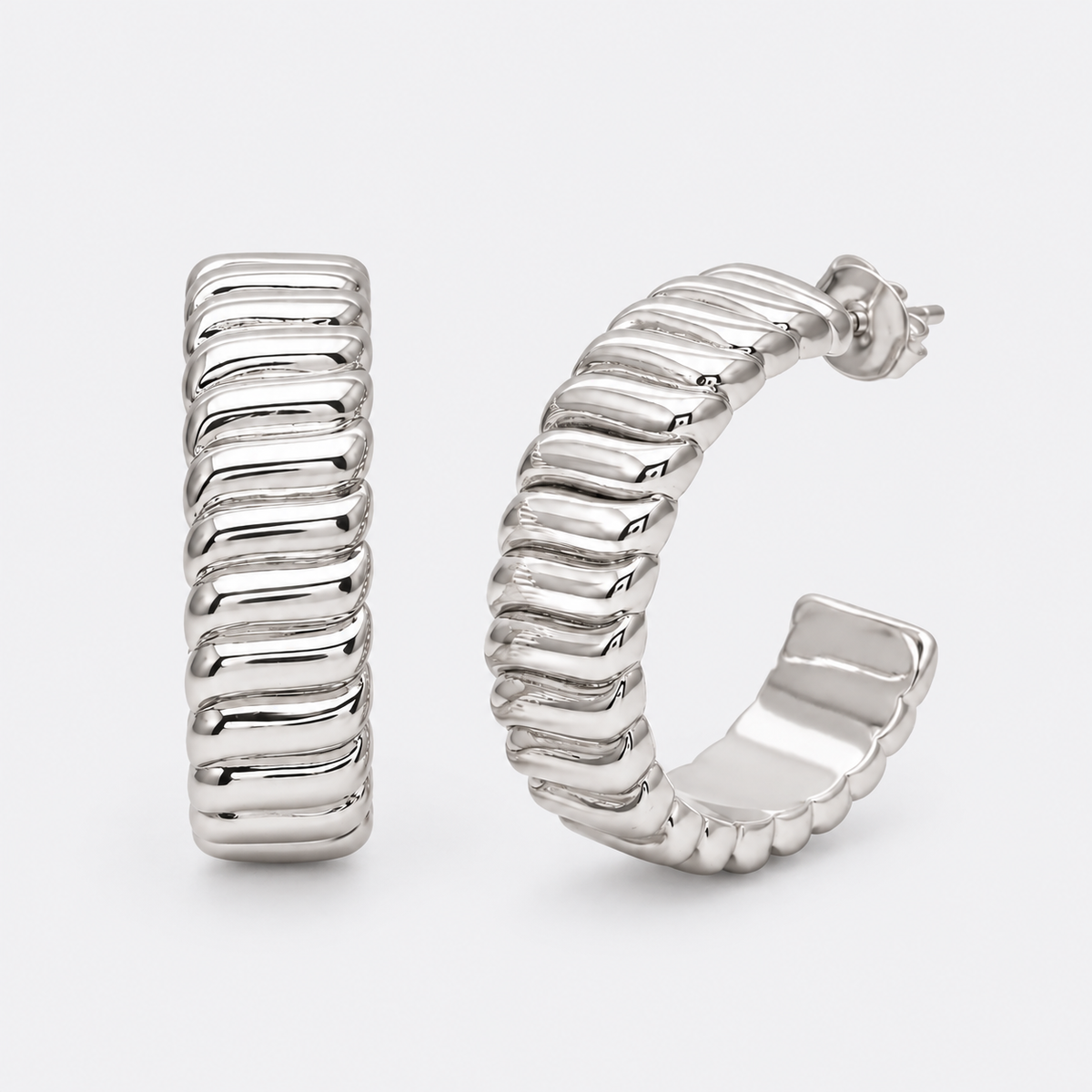 silver hoops