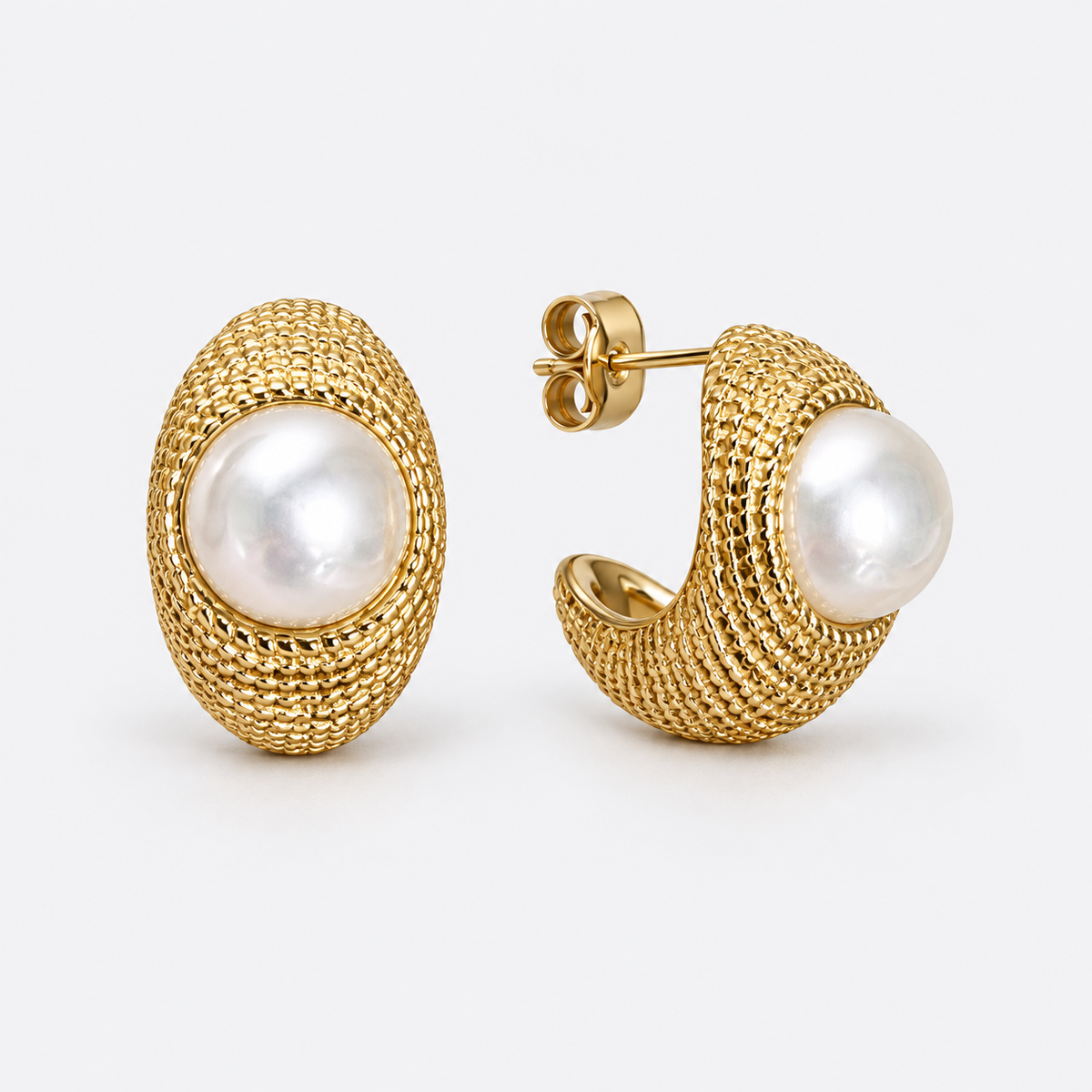 pearly drop stud