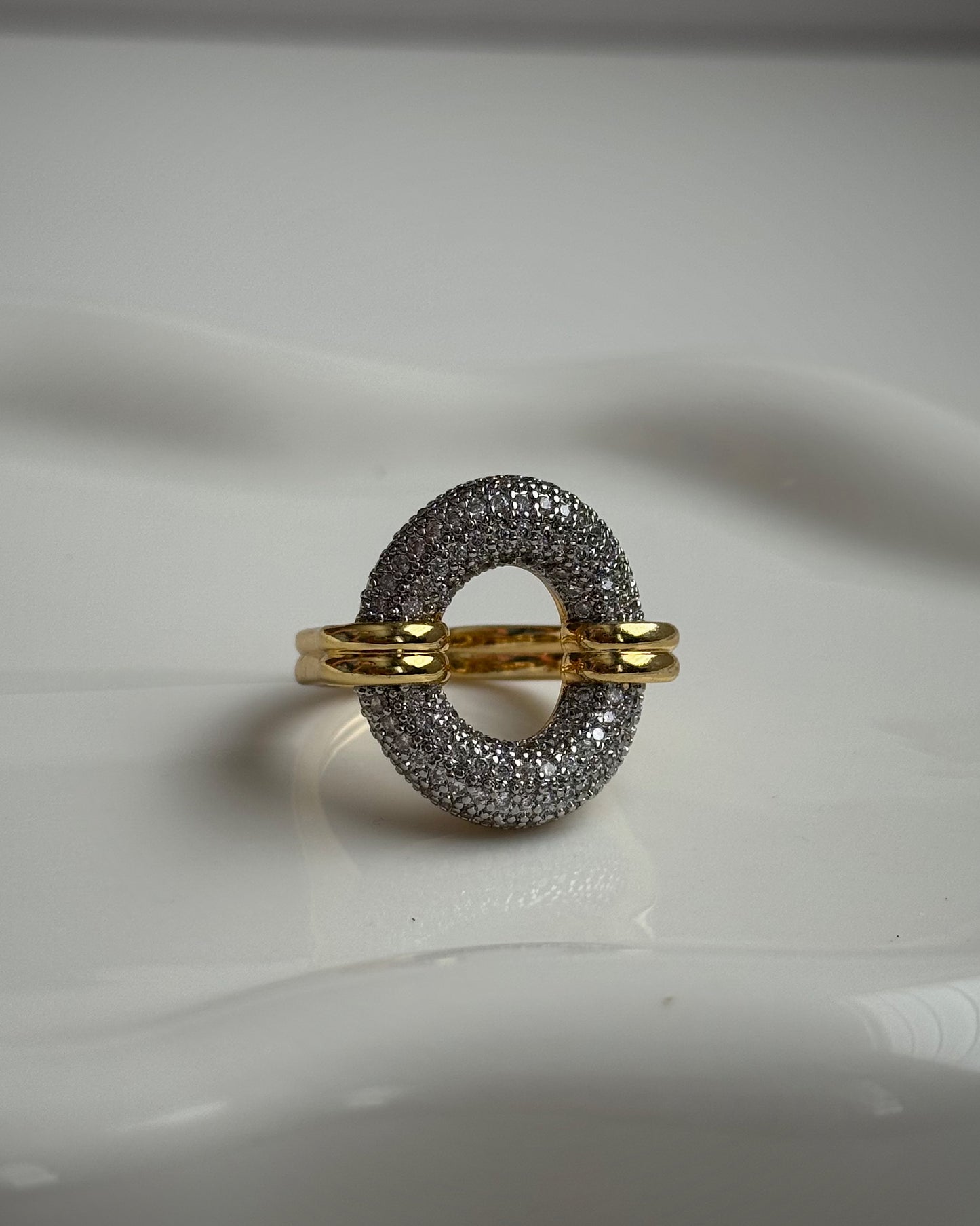 two tone circle ring