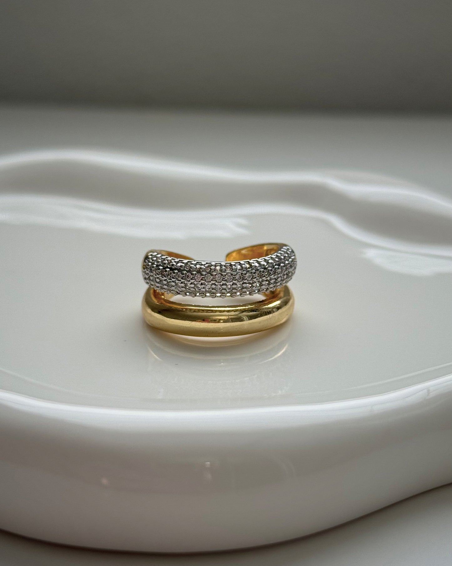 cz two tone ring