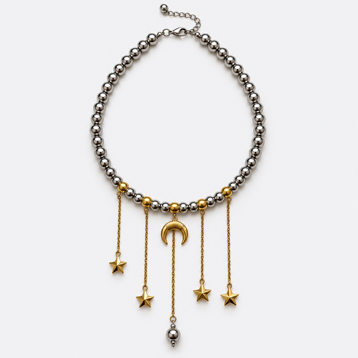 two tone bubble necklace