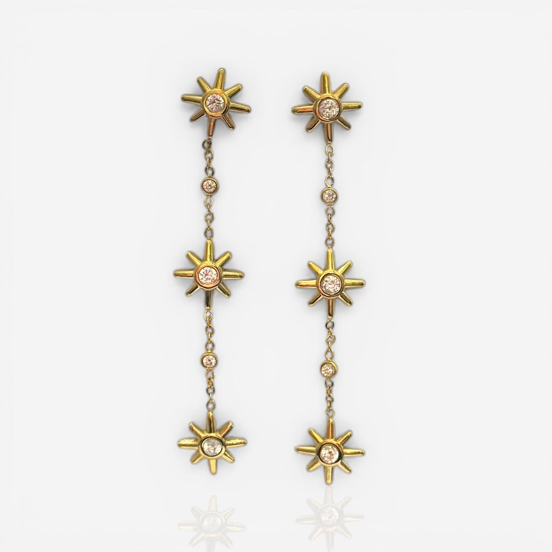 sparkle long studs