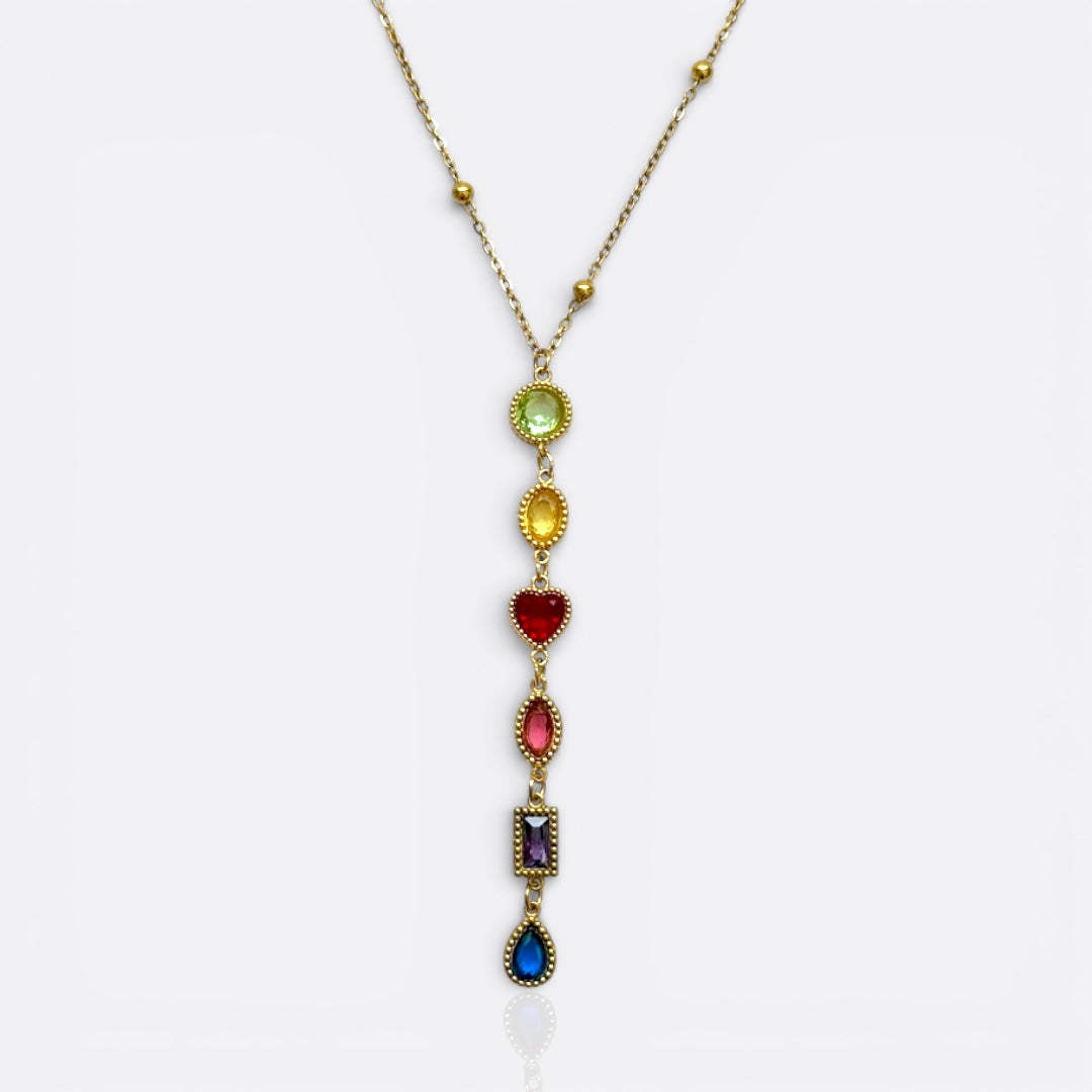 colorful heart lariat