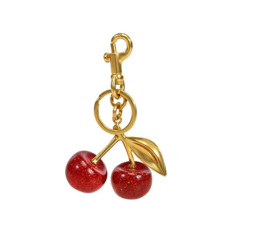 cherry bag charm