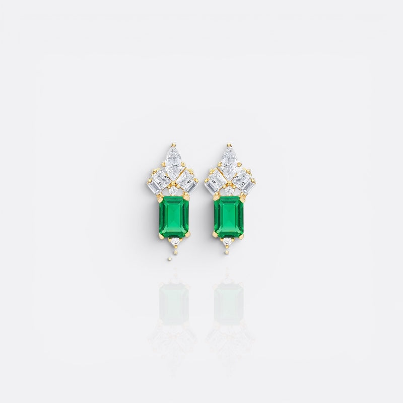 emerald studs