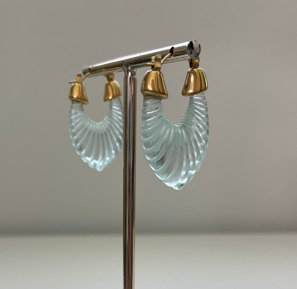 Crystal green hoops