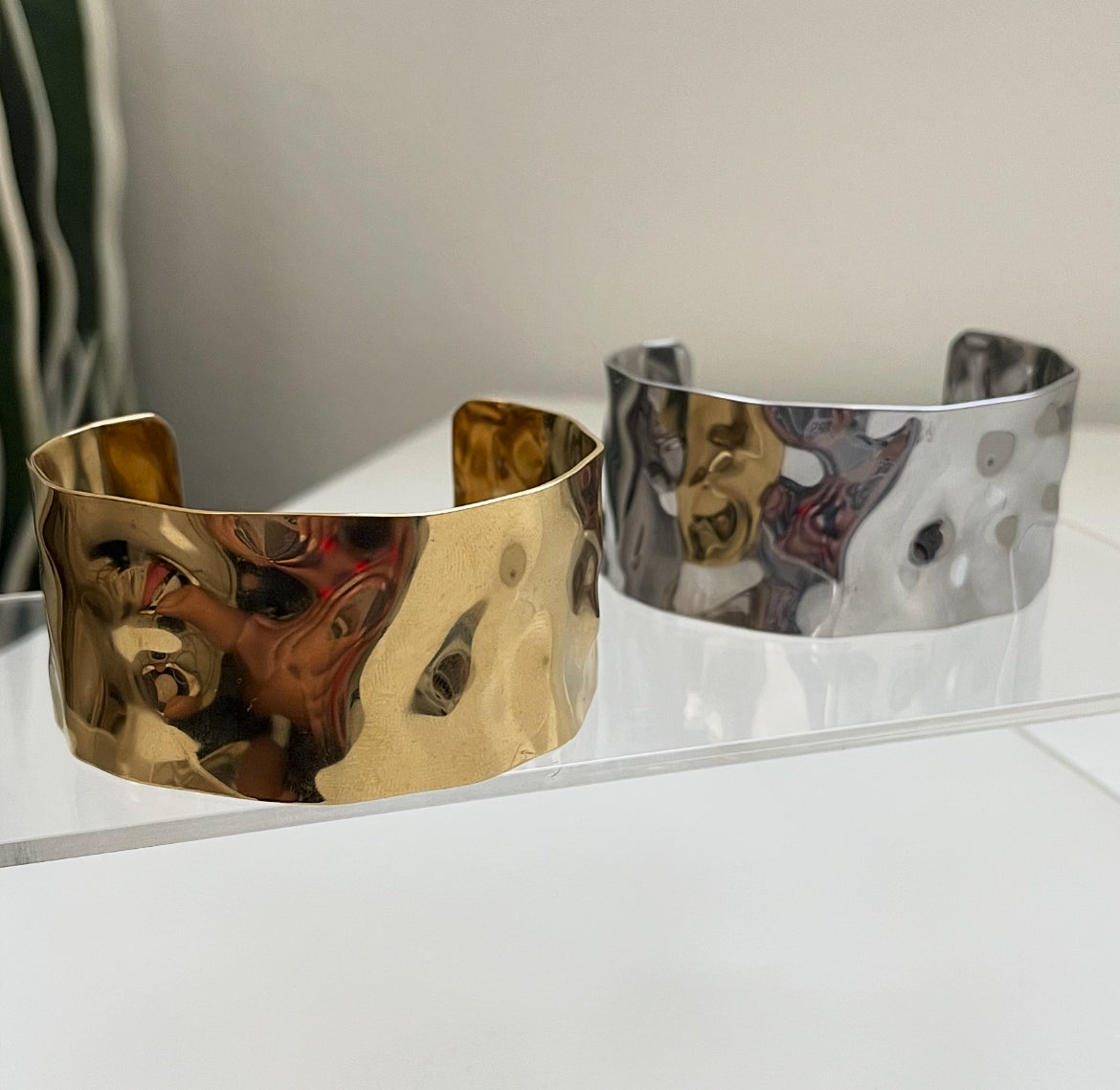 hammered cuffs