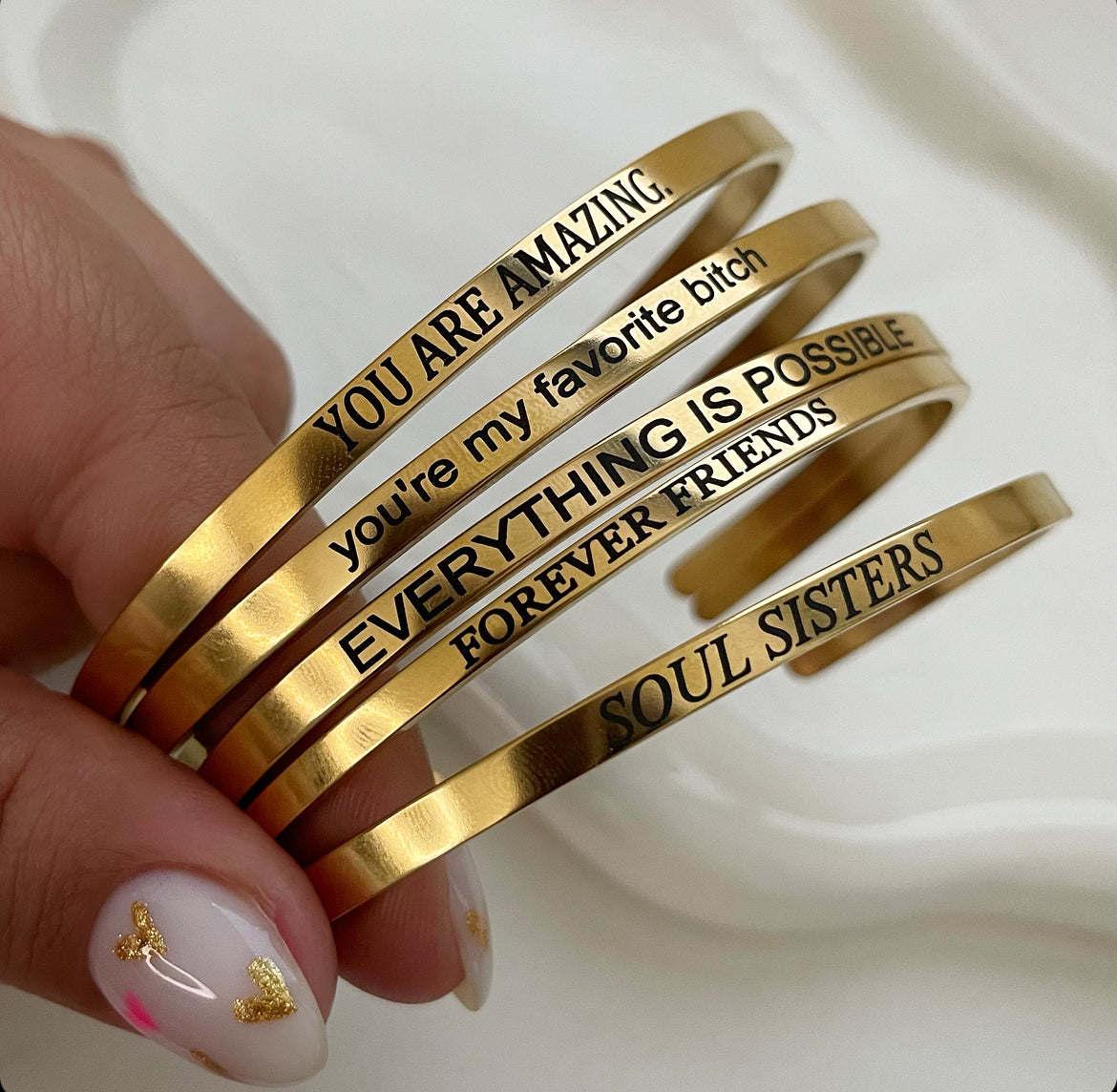 quote cuff bracelet