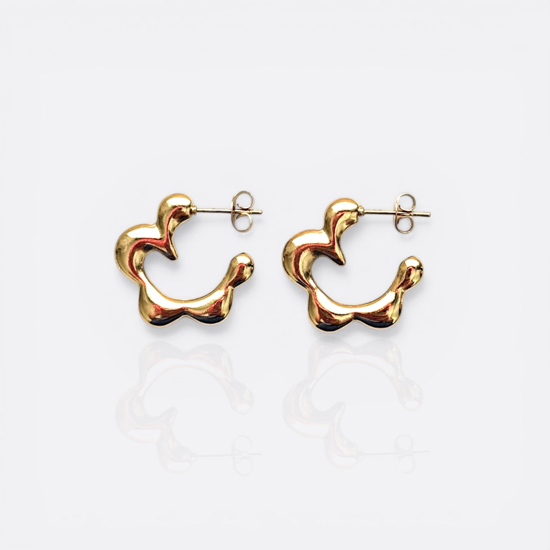 uneven puffy hoops