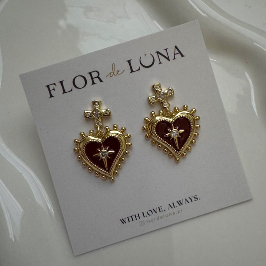 sacred heart earrings