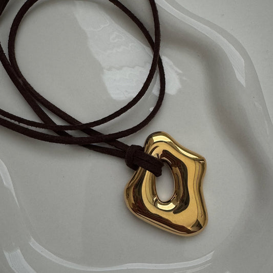 leather corded necklace