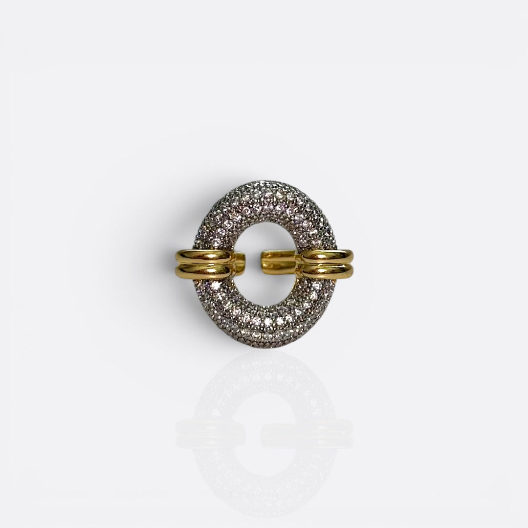 two tone circle ring