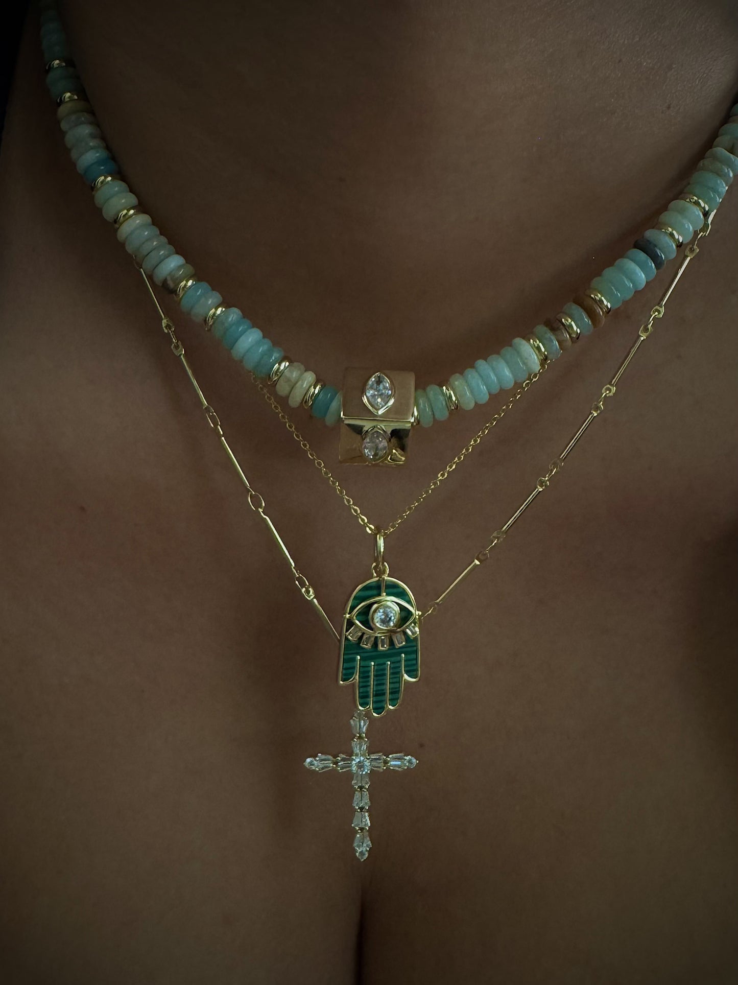green fatima necklace