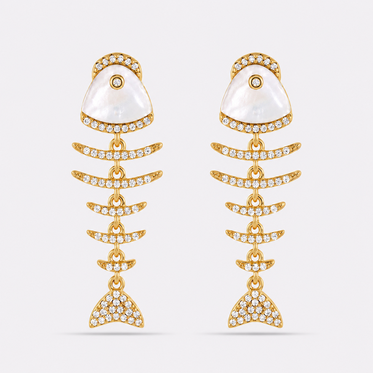 pearly fish studs