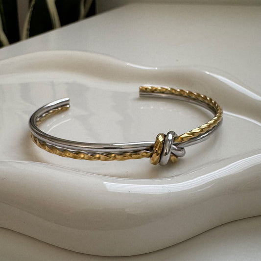 knot two tone cuff