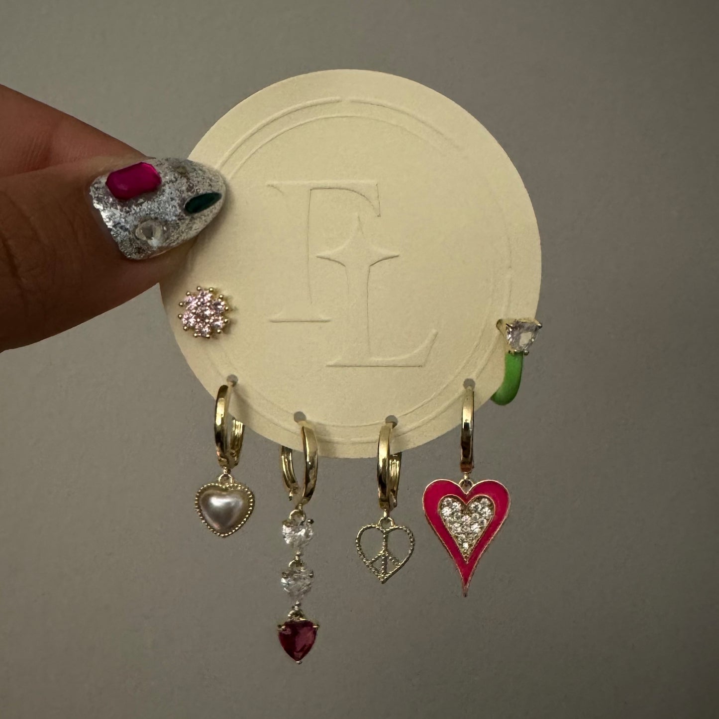 neon hearts set