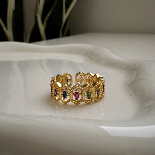 rainbow band ring