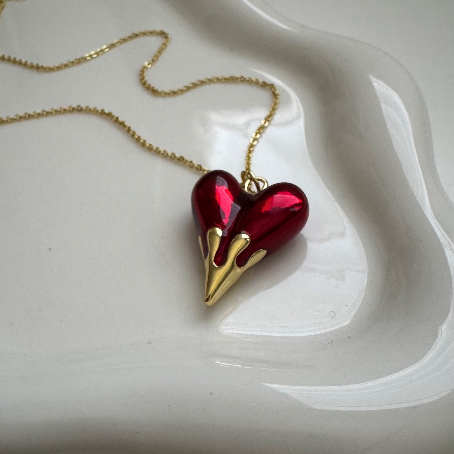 melted red heart