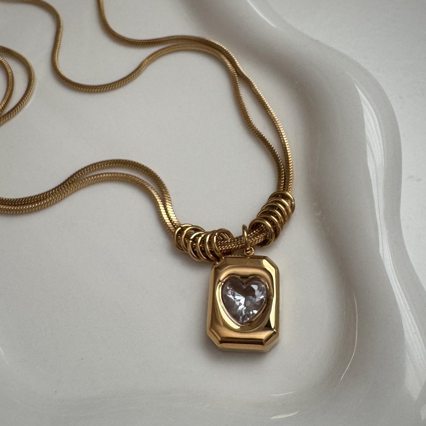 cz heart pendant