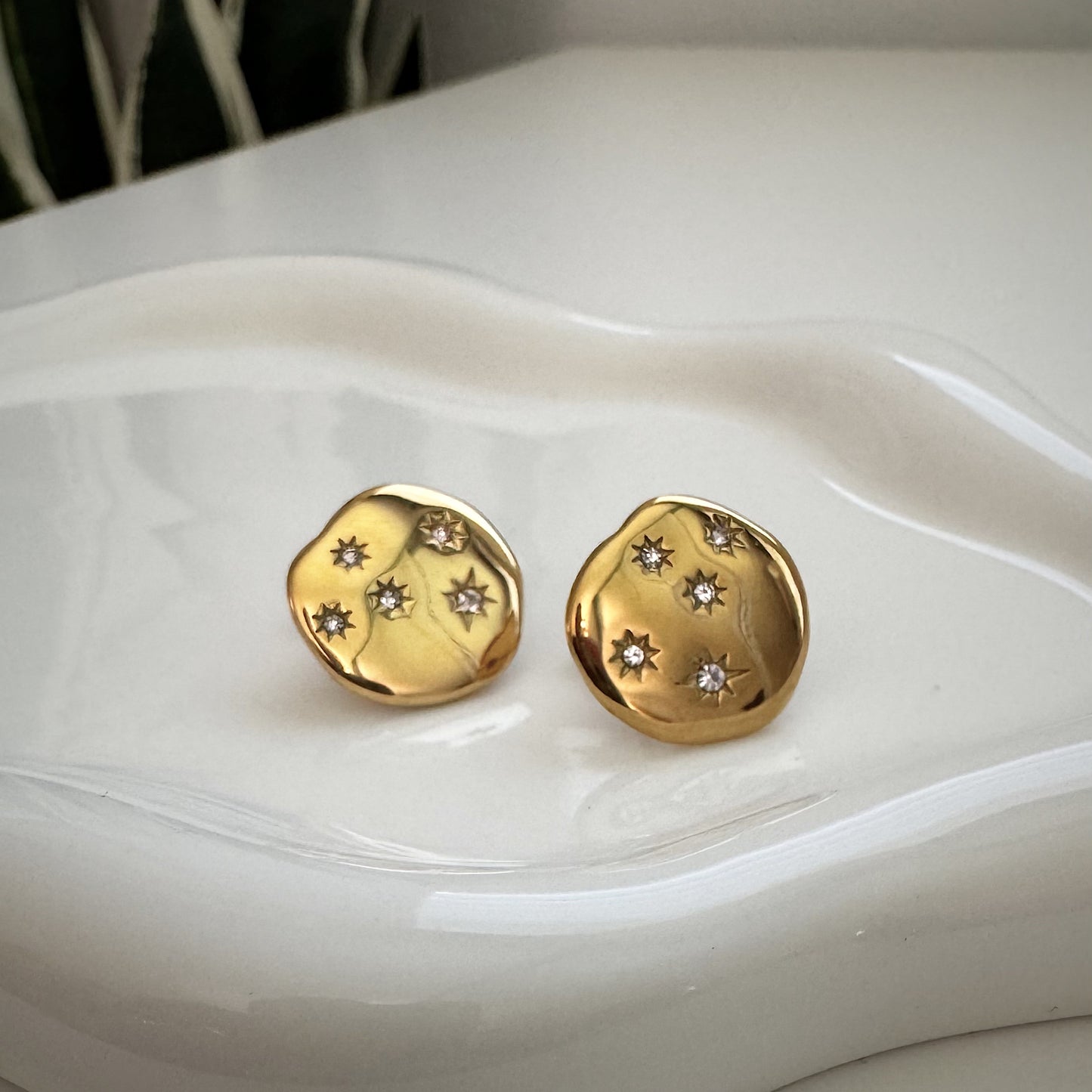 sparkle coin studs