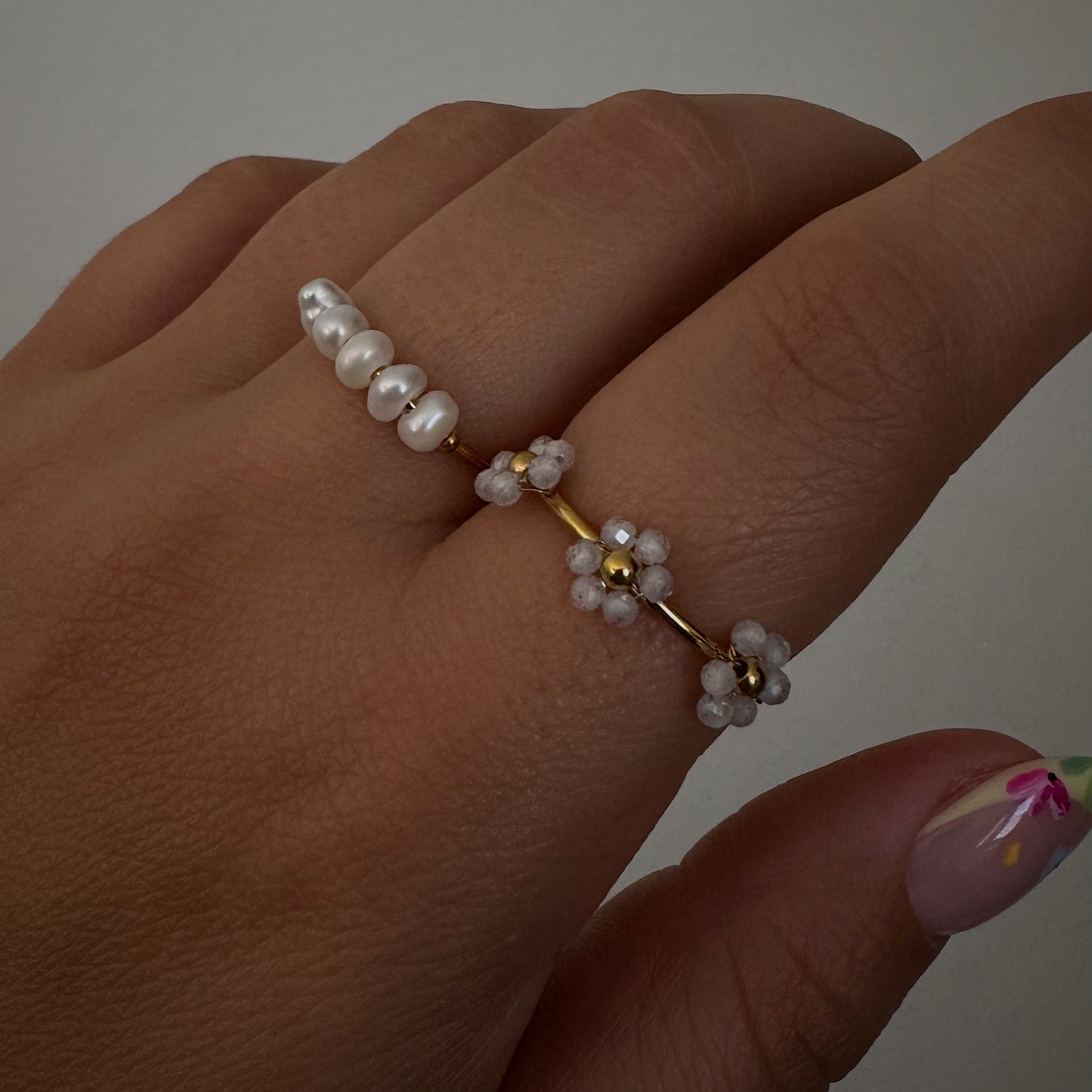 triple flower ring
