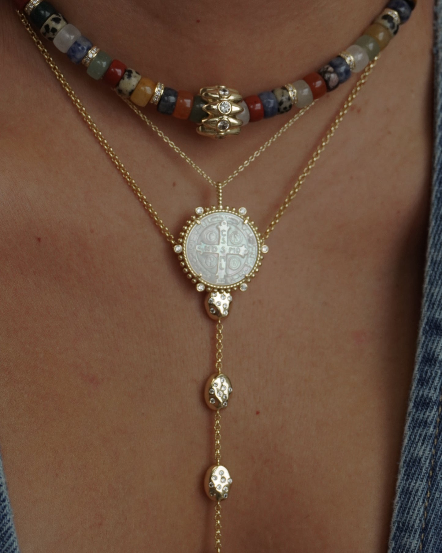 pave drop lariat