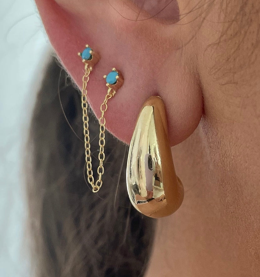 turquoise double stud