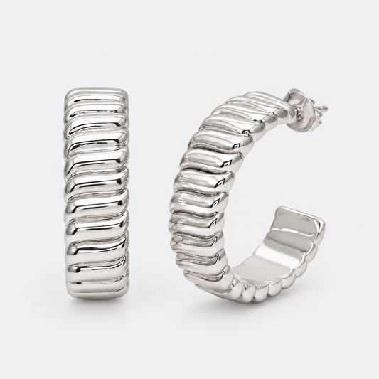 silver hoops