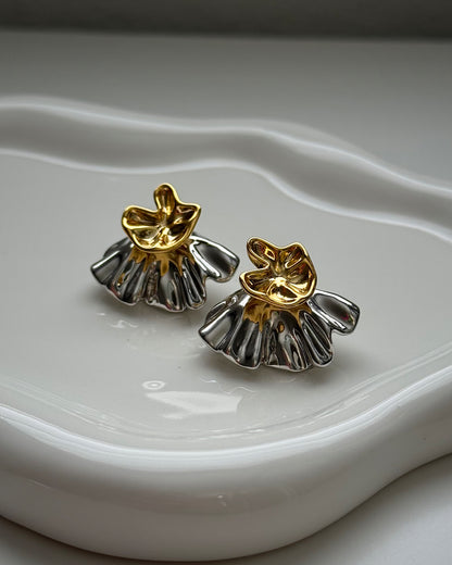 two tone petal studs