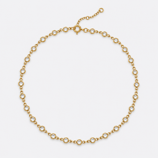 crystal chain choker