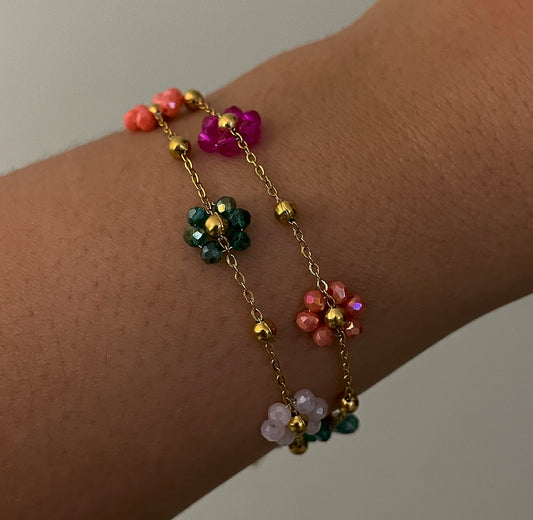 colorful flowers bracelet