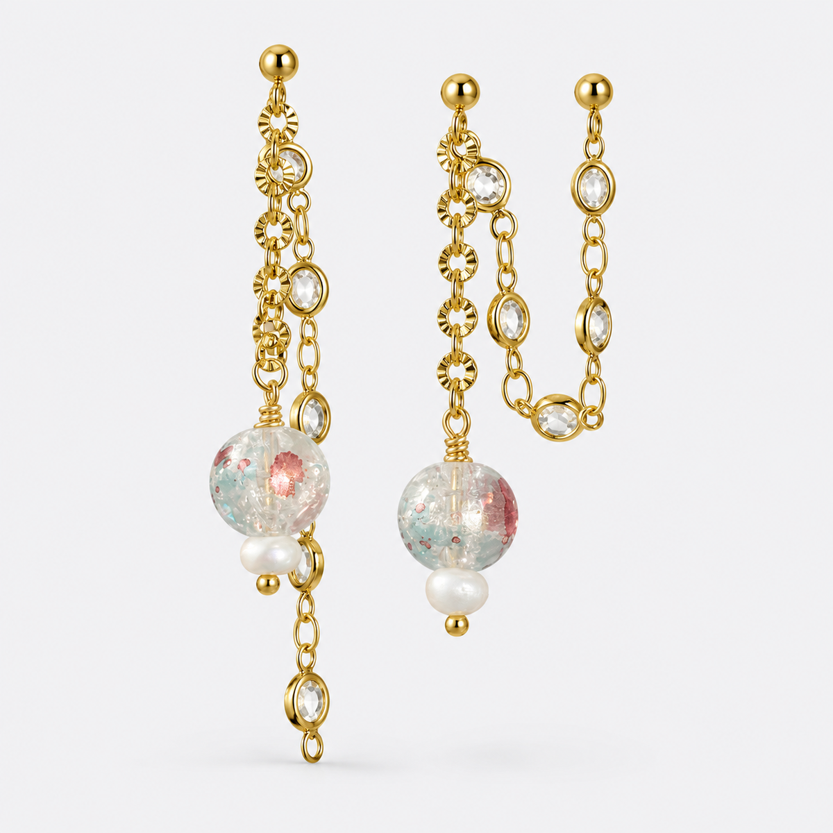 bubble chained earring