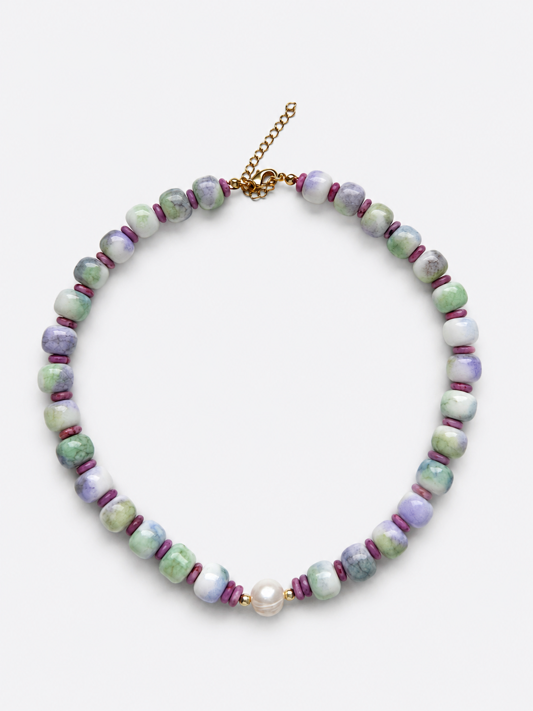 watercolor lilac necklace