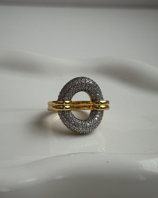 two tone circle ring