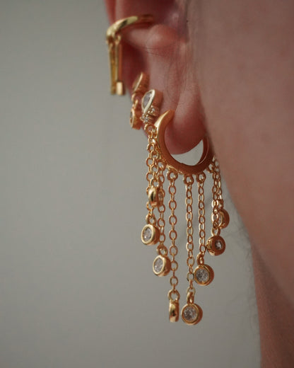 cz dangles hoops