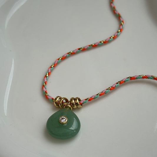colorful jade necklace
