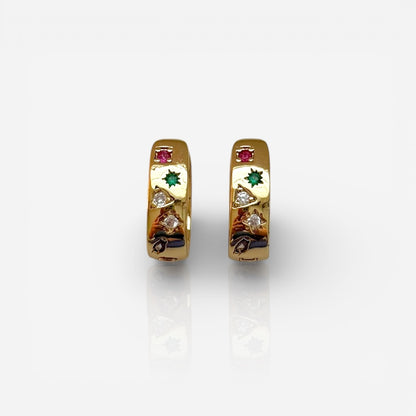 colorful oval hoops