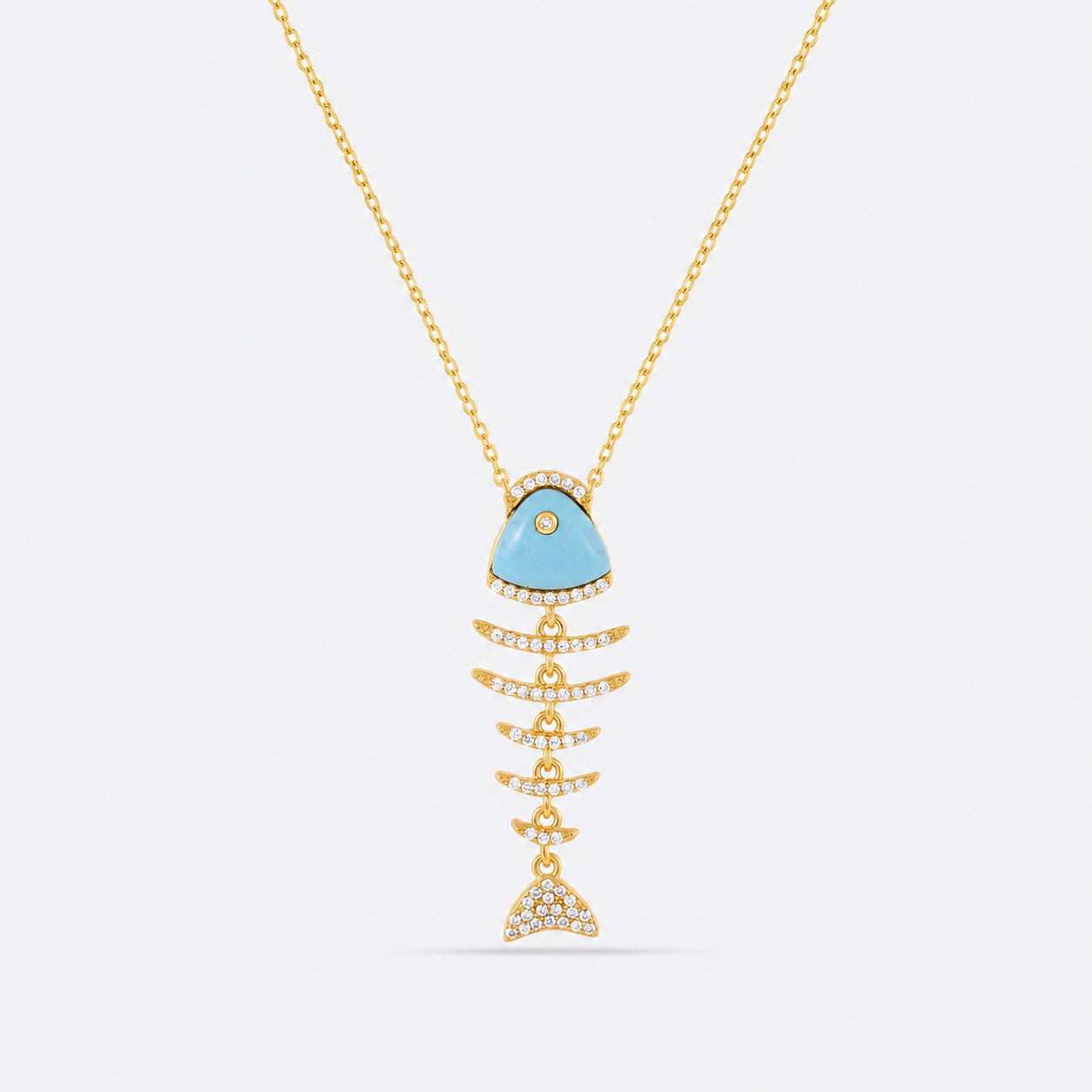 turquoise fish necklace