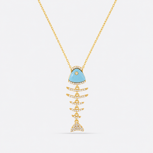 turquoise fish necklace