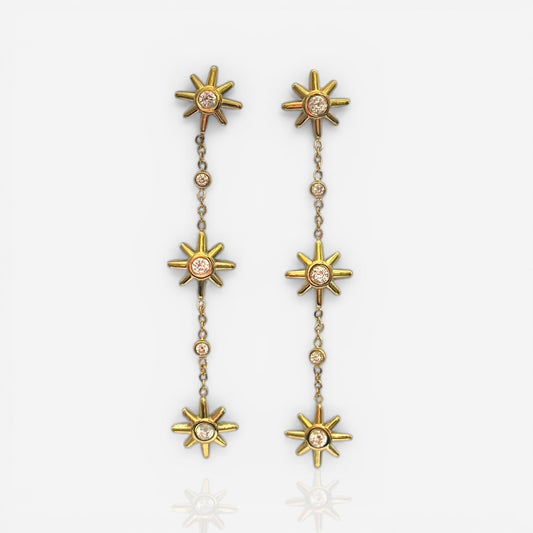 sparkle long studs