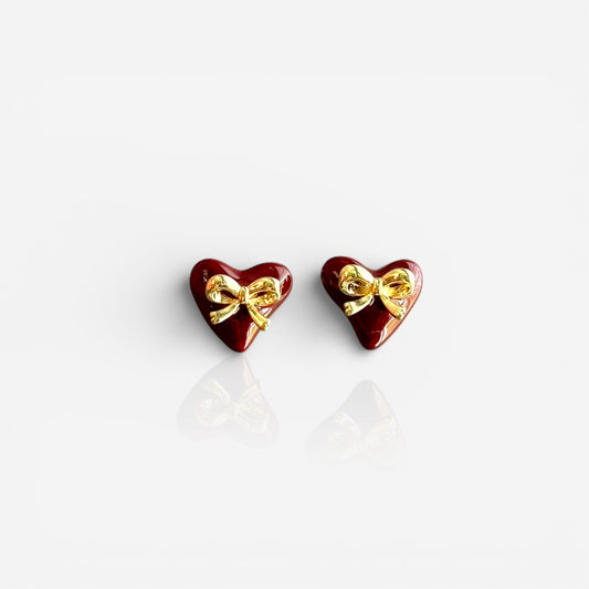red bow studs