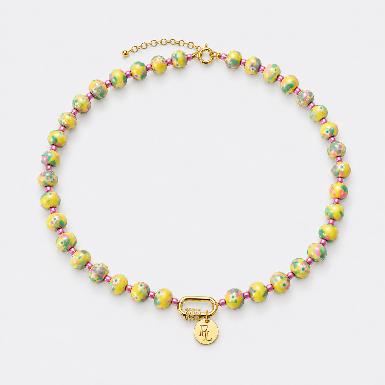 yellow beads necklace