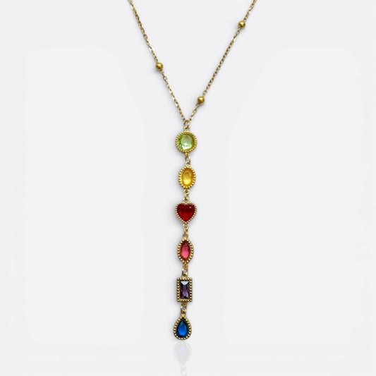 colorful heart lariat