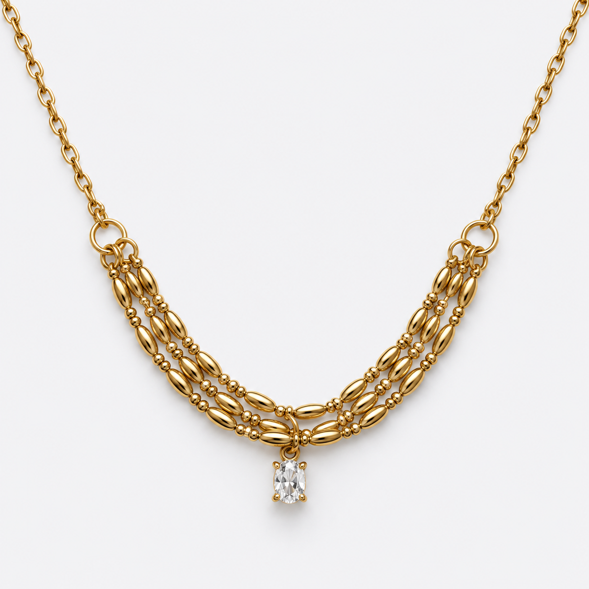 dainty triple chain