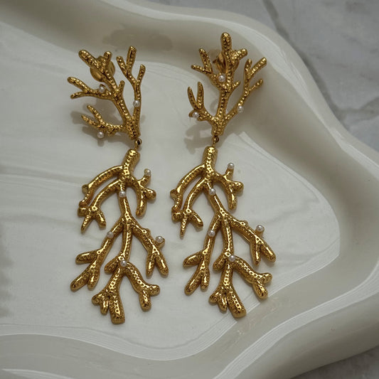 coral studs