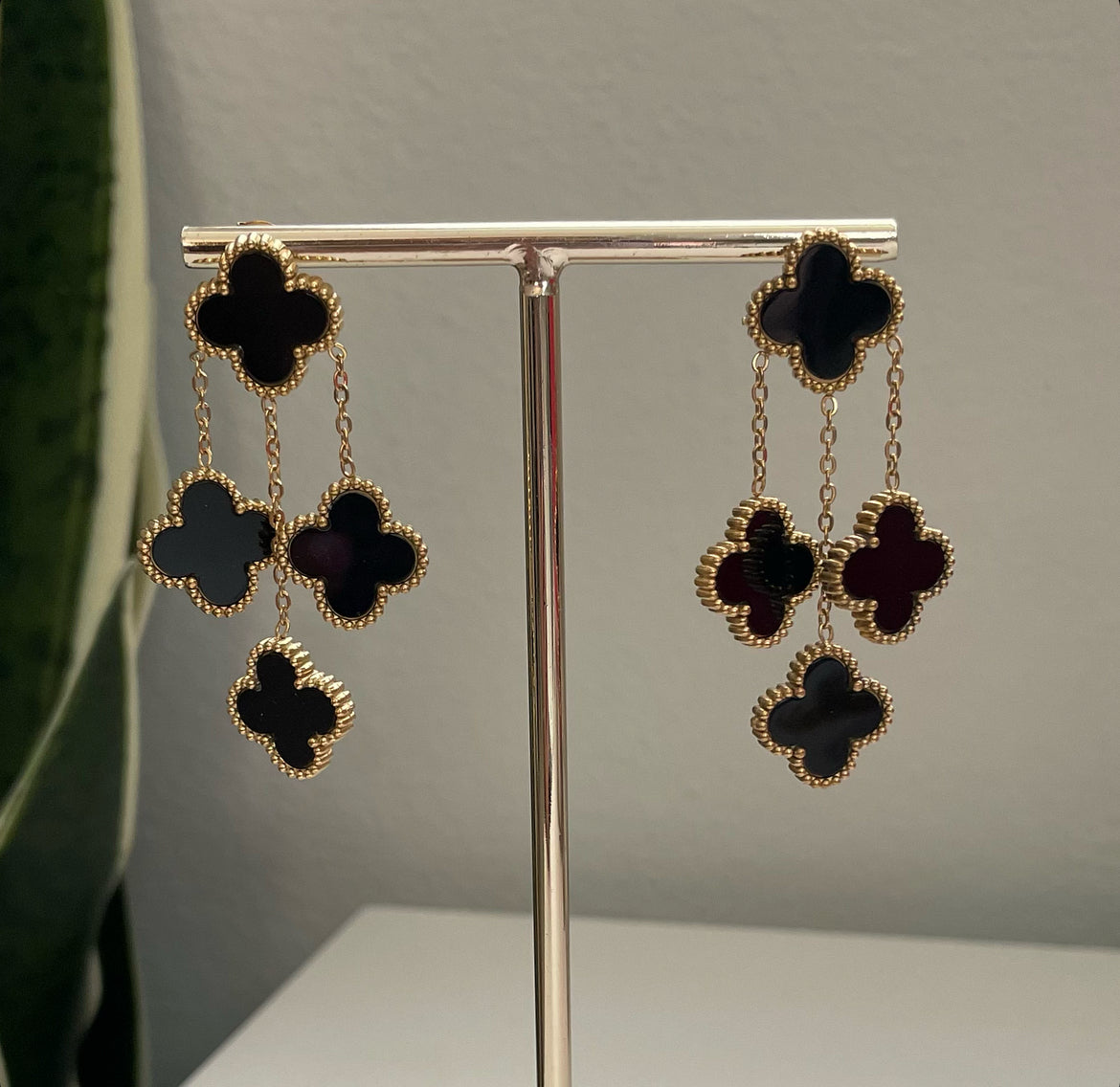 clover dangle earrings