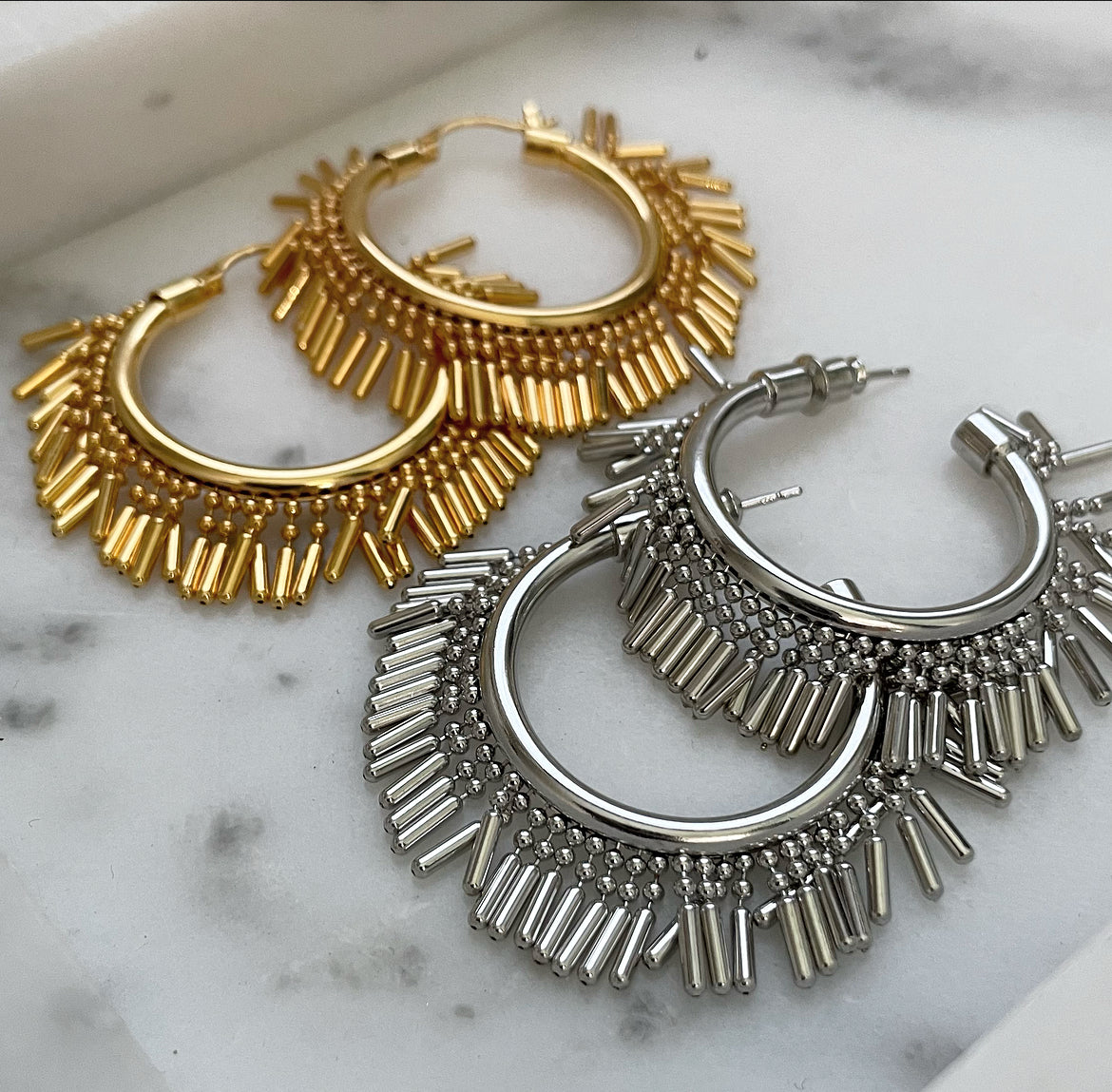 fringe hoops