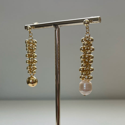 uneven bead earrings