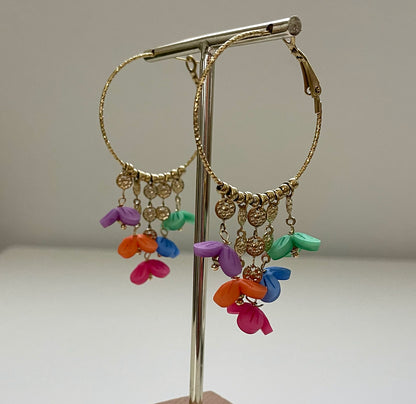 colorful garden hoops