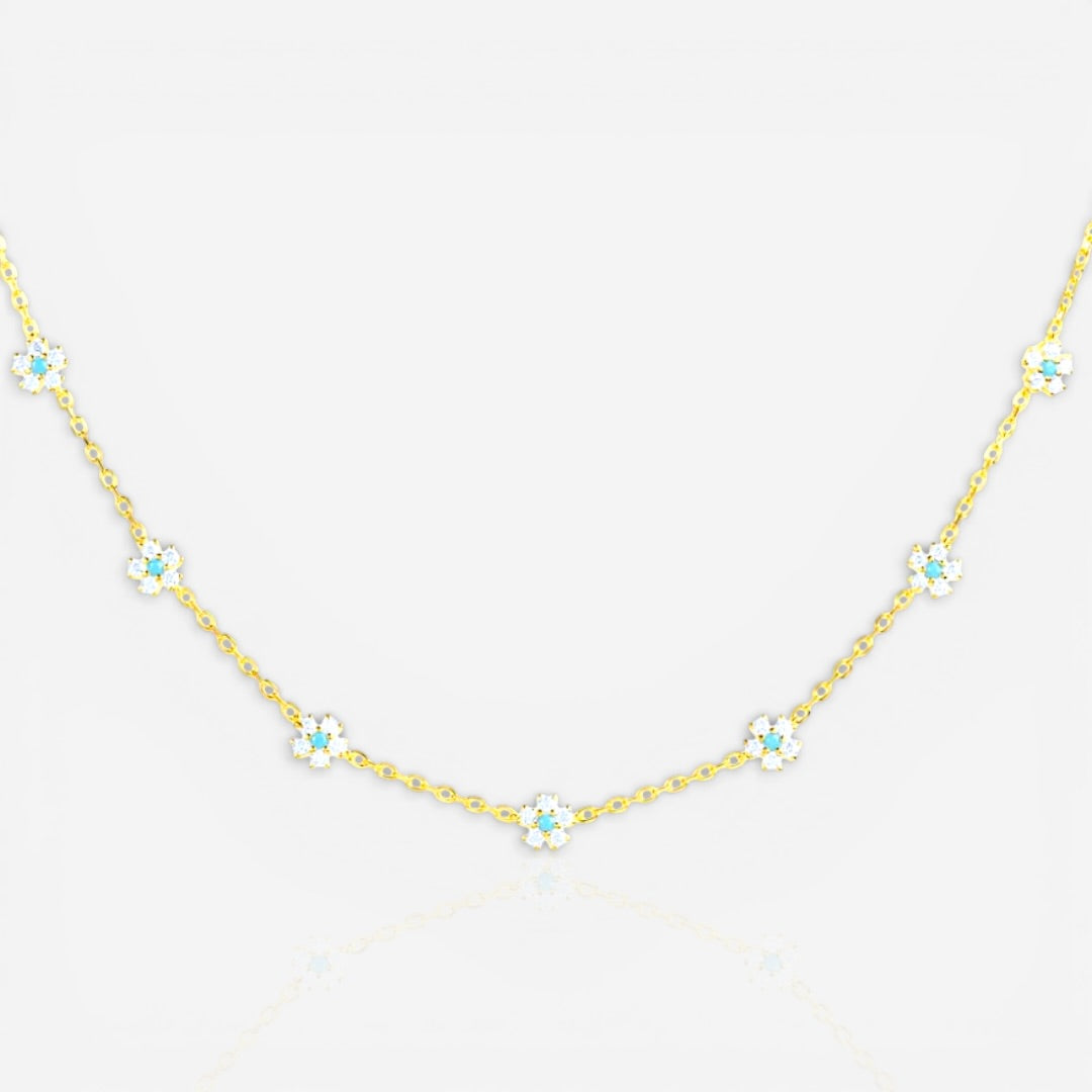 tiny flowers choker